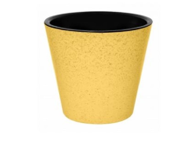 Горшок для цветов Pepper D200 мм, 4л с дренажной вставкой (желтый)